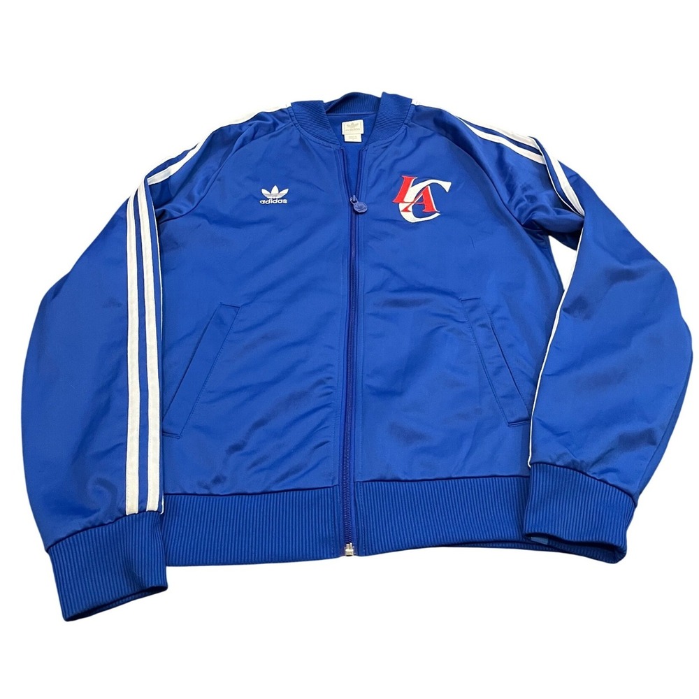 Vintage Adidas Track Jacket Mens Small Blue LA Clippers NBA Full Zip Trefoil
